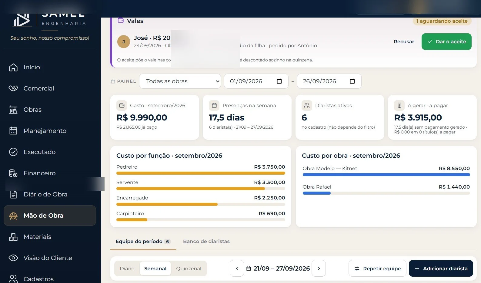 Aluno construindo o sistema dele com IA, tela a tela, sem saber programar